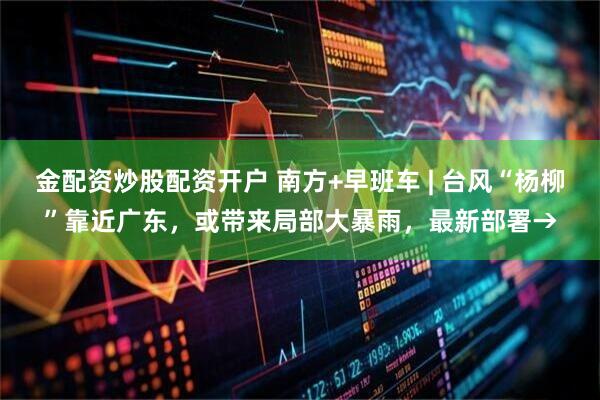 金配资炒股配资开户 南方+早班车 | 台风“杨柳”靠近广东，或带来局部大暴雨，最新部署→